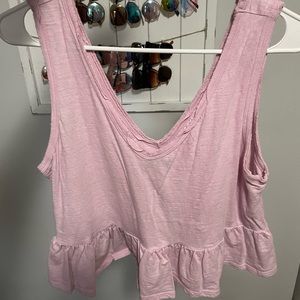 cropped ruffle tank